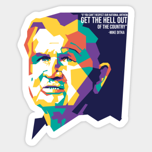 Mike Ditka On WPAP Sticker